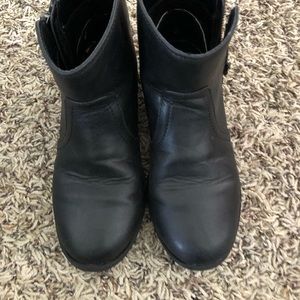 Girls black ankle booties